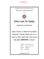 Đề Tài Thực Trạng Và Một Số Giải Pháp Nhằm Duy Trì Hệ Thống Quản Lý Chất Lượng Theo Tiêu Chuẩn Iso 90012008 Tại Công Ty Unigen Việt Nam