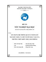 Xây dựng thống quản lý đăng ký nguyện vọng và xét tuyển đầu vào của trường THPT Kiến Thụy
