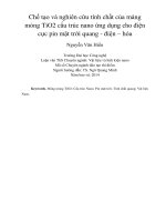 DSpace at VNU: Chế tạo và nghiên cứu tính chất của màng mỏng TiO2 cấu trúc nano ứng dụng cho điện cực pin mặt trời quang - điện – hóa