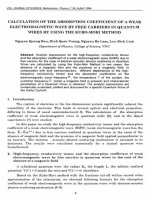 DSpace at VNU: Calculation of the absorption coefficient of a weak electromagnetic wave by free carriers in quantum wires by using the Kubo-Mori method