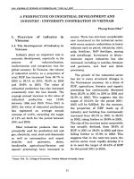 DSpace at VNU: A perspective on industrial development and industry - University cooperation in VietNam