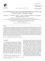 DSpace at VNU: Ar-Ar and fission-track ages in the Song Chay Massif: Early Triassic and Cenozoic tectonics in northern Vietnam