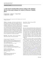 DSpace at VNU: A node-based smoothed finite element method with stabilized discrete shear gap technique for analysis of Reissner-Mindlin plates