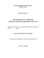 DSpace at VNU: Trách nhiệm của chính phủ theo quy định của hiến pháp Việt Nam