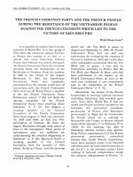 DSpace at VNU: The French communist party and the French people during the resistance of the Vietnamese people against the French colonists which led to the victory of Dien Bien Phu