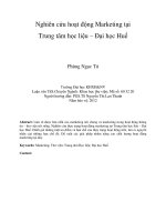 DSpace at VNU: Nghiên cứu hoạt động Marketing tại Trung tâm học liệu – Đại học Huế