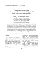 DSpace at VNU: Developing a Writing Course for Engineers at Vietnam Atomic Energy Institute Using Competence-based Approach