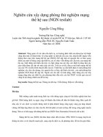 DSpace at VNU: Nghiên cứu xây dựng phòng thử nghiệm mạng thế hệ sau (NGN testlab)