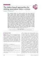 DSpace at VNU: The lattice-based approaches for mining association rules: a review