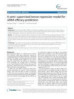 DSpace at VNU: A semi-supervised tensor regression model for siRNA efficacy prediction