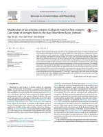 DSpace at VNU: Modification of uncertainty analysis in adapted material flow analysis: Case study of nitrogen flows in the Day-Nhue River Basin, Vietnam