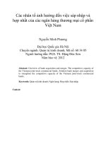 DSpace at VNU: Các nhân tố ảnh hưởng đến việc sáp nhập và hợp nhất của các ngân hàng thương mại cổ phần Việt Nam