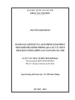 DSpace at VNU: Đánh giá lợi ích của giải pháp giảm phát thải khí nhà kính thông qua xử lý chất thải rắn ở bãi chôn lấp Nam Sơn, Hà Nội