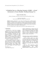 DSpace at VNU: A Modified Survey of Reading Strategies (SORS) - a Good Instrument to Assess Students’ Reading Strategy Use