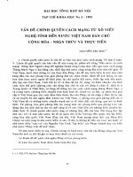 DSpace at VNU: Vấn đề chính quyền cách mạng từ Xô Viết Nghệ - Tĩnh đến nước Việt Nam dân chủ cộng hòa - nhận thức và thực tiễn