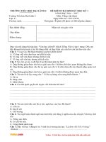 de thi hoc ki 1 mon tieng viet lop 4 truong tieu hoc dai lanh 2 khanh hoa nam 2016