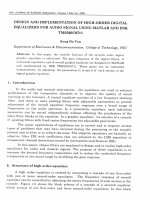 DSpace at VNU: Design and Implementation of high - order digital equalizers for audio signal using matlab and dsk tms 320c6711