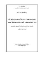 Dạy học Tin học theo định hướng phát triển năng lực