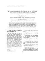 DSpace at VNU: Vị trí, tính chất pháp lý của Chính phủ qua các Hiến pháp Việt Nam và vấn đề sửa đổi Hiến pháp năm 1992