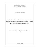 DSpace at VNU: Quản lý phòng ngừa tình trạng học sinh bỏ học ở Trường phổ thông dân tộc bán trú huyện Tuần Giáo, tỉnh Điện Biên