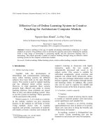 DSpace at VNU: Effective Use of Online Learning System in Creative Teaching for Architecture Computer Module