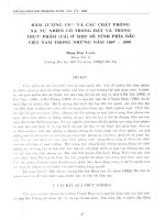 DSpace at VNU: Hàm lượng Cs137 và các chất phóng xạ tự nhiên có trong đất và trong thực phẩm (cá) ở một số tỉnh phía Bắc Việt Nam trong những năm 1987 - 1990