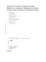 DSpace at VNU: Research Trends in Evidence-Based Medicine: A Joinpoint Regression Analysis of More than 50 Years of Publication Data