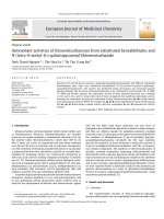 DSpace at VNU: Antioxidant activities of thiosemicarbazones from substituted benzaldehydes and N-(tetra-O-acetyl-β-d-galactopyranosyl)thiosemicarbazide