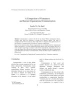 DSpace at VNU: A Comparison of Vietnamese and Korean Organzational Communication