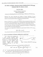 DSpace at VNU: On the lateral oscillation problem of beams subjected to axial load