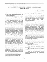 DSpace at VNU: Approaches to american studies - some issues to be raised