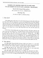 DSpace at VNU: Nghiên cứu phương pháp xử lí nước thải của xí nghiệp giấy Lam Kinh - Thanh Hóa