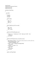 Lý thuyết Lập trình Hướng đối tượng - Võ Tấn Dũng (votandung) Date