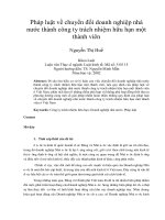 DSpace at VNU: Pháp luật về chuyển đổi doanh nghiệp nhà nước thành công ty trách nhiệm hữu hạn một thành viên