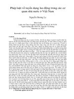 DSpace at VNU: Pháp luật về tuyển dụng lao động trong các cơ quan nhà nước ở Việt Nam