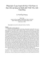DSpace at VNU: Pháp luật về quy hoạch đô thị ở Việt Nam và thực tiễn áp dụng tại thành phố Vĩnh Yên, tỉnh Vĩnh Phúc