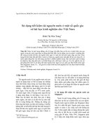 DSpace at VNU: Sử dụng tiết kiệm tài nguyên nước ở một số quốc gia và bài học kinh nghiệm cho Việt Nam