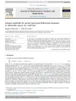 Integral manifolds for partial functional differential equations in admissible spaces on a half line