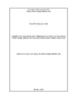DSpace at VNU: NGHIÊN CỨU XÂY DỰNG QUY TRÌNH QUẢN LÝ ĐẦU TƯ ỨNG DỤNG CÔNG NGHỆ THÔNG TIN TẠI NGÂN HÀNG PHÁT TRIỂN VIỆT NAM Nguyen Lan anh