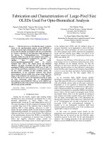DSpace at VNU: Fabrication and characterization of large-pixel size OLEDs used for opto-biomedical analysis