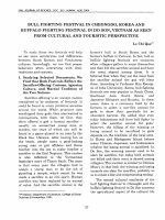 DSpace at VNU: Bull fighting festival in Cheongdo, Korea and buffalo fighting festival in Do Son, Vietnam as seen from cultural and touristic perspective