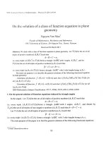 DSpace at VNU: On the solution of a class of function equation in plane geometry