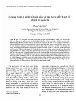 DSpace at VNU: Khủng hoảng kinh tế toàn cầu và tác động đến kinh tế chính trị quốc tế