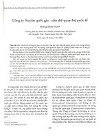 DSpace at VNU: Công ty Xuyên quốc gia - chủ thể quan hệ quốc tế