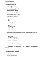 Lý thuyết Lập trình Hướng đối tượng - Võ Tấn Dũng (votandung) Class DongVat