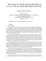 DSpace at VNU: Thực trạng các vấn đề sức khỏe tinh thần của trẻ em có cha mẹ nhiễm HIV AIDS tại Hà Nội