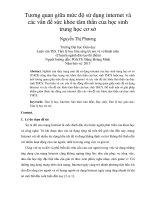 DSpace at VNU: Tương quan giữa mức độ sử dụng internet và các vấn đề sức khỏe tâm thần của học sinh trung học cơ sở