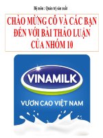 Slide Liên hệ công tác lựa chọn địa điểm sản xuất của Công ty sữa Vinamilk Việt Nam chi nhánh Tiên Sơn Bắc Ninh