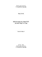 DSpace at VNU: Thiết kế mạng truy nhập NGN của một vùng lưu lượng