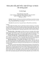 DSpace at VNU: Khai phá mẫu phổ biến, luật kết hợp và thước đo tương quan